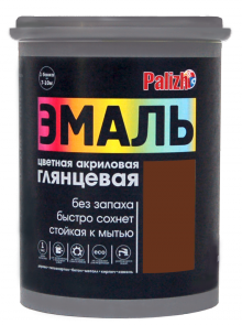 Эмаль акриловая глянцевая тёмно-коричневая Palizh (палиж) 1 кг