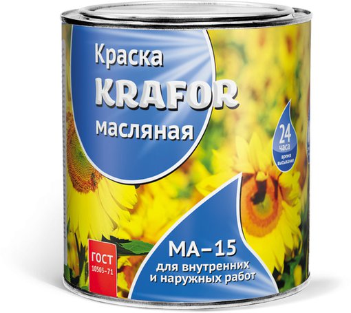 Краска масляная МА-15 белая Крафор Krafor 2,5 кг