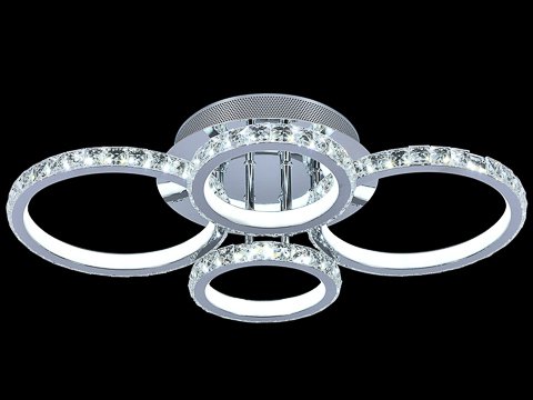 Люстра  светодиодная Галактика 1045819 ф580х400 х120 хром К008101