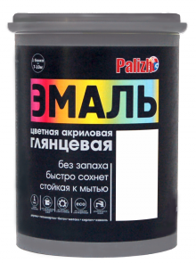 Эмаль акриловая глянцевая белая Palizh (палиж) 1,1 кг