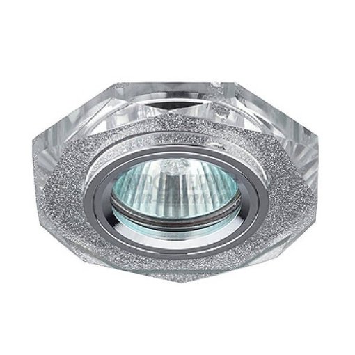 Встраиваемый светильник ЭРА GU5.3 50 Вт хром серебро