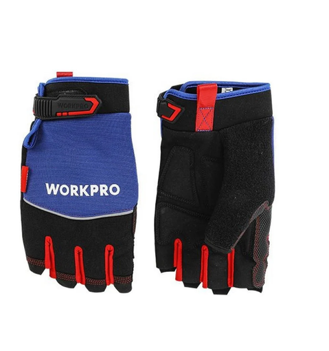 Перчатки строительные с открытыми пальцами (L) WORKPRO WP371019