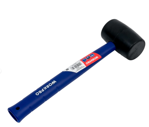 Киянка резиновая 450г, черная резина, пластиковая рукоятка WORKPRO WP241041
