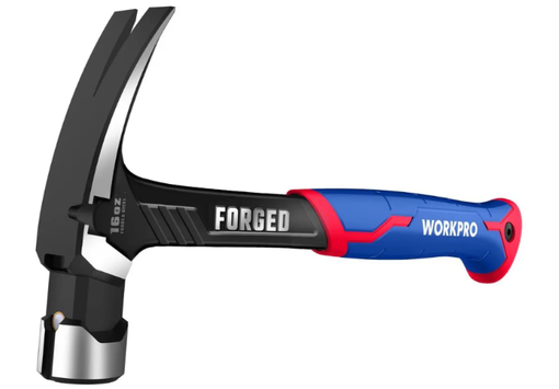 Молоток-гвоздодер 450г цельнометаллический WORKPRO WP241013