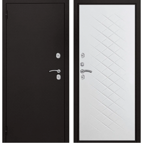 Дверь входная Берлин Термо букле черный белая ВМР 870 левая