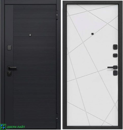 Дверь входная 7,5 см Черный кварц 860 мм левая