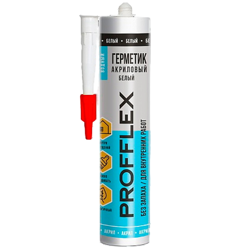 Герметик PROFFLEX  акриловый белый 260 мл