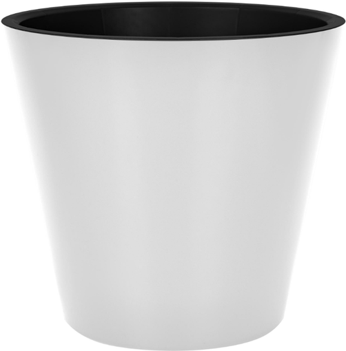 Горшок для цветов с дренажной вставкой 10,5л белоснежный жасмин