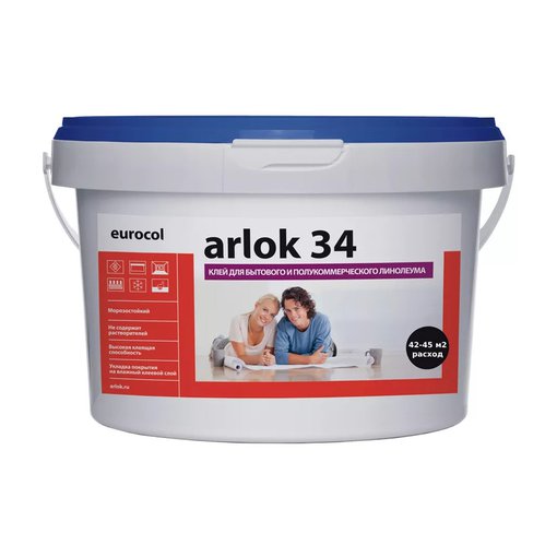 Клей для линолеума Arlok 34 водно-дисперсионный 14 кг