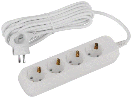 удлинитель 5м*4 гнезда ПВС 3х1  Smartbuy (03855) 