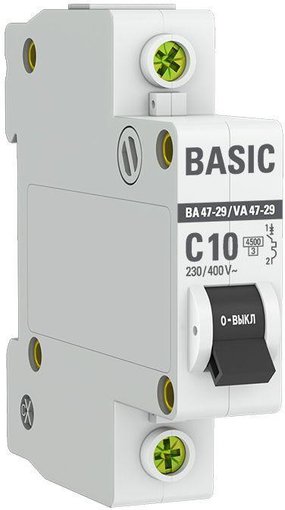 авт.выкл.  ВА 47-29 С 1п 6А (без опломбир)EKF Basic 